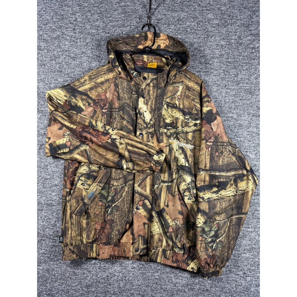 Whitewater Mens XL Mossy Oak Break-Up Infinity Rain Blocker Camo Hunting Jacket
